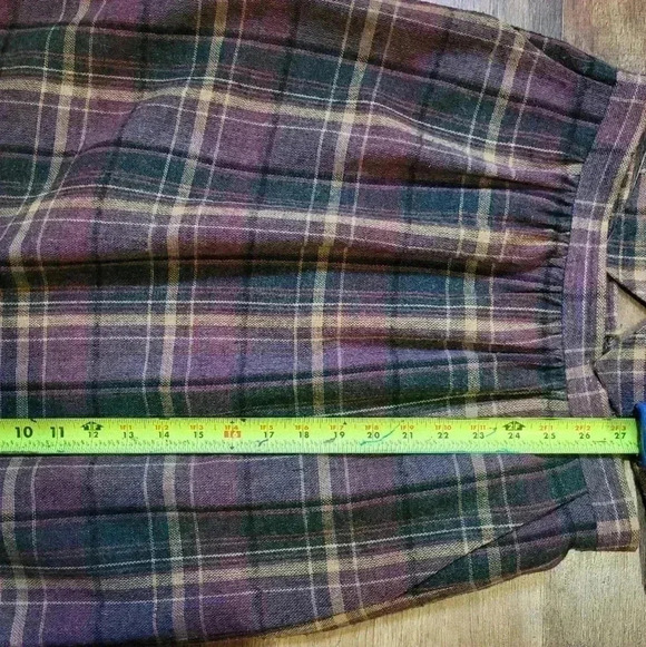 Vintage Handmade 2-Piece Plaid Buttondown Vest & Skirt Set Size Small - Picture 4 of 8